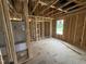 Bathroom framing with visible plumbing, electrical, and tub for a customized design at 29 Chloe Ct, Selma, NC 27576