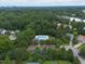 Aerial view of community pool surrounded by lush trees and well-manicured grounds at 2920 Barrymore St # 106, Raleigh, NC 27603