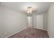 Neutral bedroom featuring recessed lighting, carpet flooring, and an open doorway at 2920 Barrymore St # 106, Raleigh, NC 27603