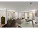 Open living space with dark floors, neutral walls, and ample natural light at 2920 Barrymore St # 106, Raleigh, NC 27603