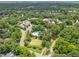 An aerial view of the community with a swimming pool, lots of trees and well-manicured lawns and roadways at 31 W Madison, Pittsboro, NC 27312