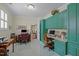Bright office space includes custom cabinetry, dual desks, and natural light at 31 W Madison, Pittsboro, NC 27312
