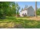 Well-maintained backyard featuring a lush lawn and mature trees, creating a serene outdoor environment at 40 Otter Ct, Youngsville, NC 27596