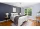 Bedroom with hardwood floors, a decorative rug, and ample natural light at 404 Denton St, Durham, NC 27713