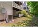 Backyard with AC and multi-level back porch at 407 Gooseneck Dr # B1, Cary, NC 27513