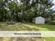 Wired and cooled backyard outbuilding provides extra space for hobbies or storage at 4720 Rivermont Rd, Durham, NC 27712