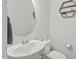 Powder room with stylish vanity and decor at 509 Rain Drizzle Ct, Wake Forest, NC 27587