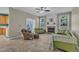 Spacious living area with fireplace and seamless access to the kitchen at 5603 Whisperwood Dr, Durham, NC 27713