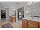 Spacious bathroom with dual vanities, a walk-in closet, and a shower at 705 Harkness Cir, Durham, NC 27705