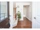 Inviting foyer boasts hardwood floors and a staircase leading to the upper level at 732 Suffield Way, Cary, NC 27519
