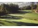 Serene golf course scene with lush green fairways and a red flag at 100 Emory Bluffs Dr, Holly Springs, NC 27540