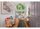 Bright foyer with hardwood floors, high ceilings, and backyard views at 104 Cedar Ridge Way, Durham, NC 27705