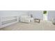 Bright bonus room features built-in shelves, a sofa, and a table for comfortable lounging at 10909 Grand Journey Ave, Raleigh, NC 27614