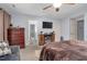 Large bedroom featuring private bathroom and ceiling fan for year round comfort at 1516 Greys Mill Rd, Rocky Mount, NC 27804