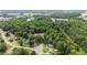 Aerial neighborhood view near highway featuring tree coverage and surrounding homes at 1713 Elder Ct, Burlington, NC 27215