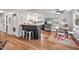 Charming kitchen boasts white cabinetry and stainless steel appliances at 2322 Stroller Ave, Durham, NC 27705