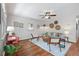 Comfortable living room featuring stylish furniture, decor, and natural light at 2322 Stroller Ave, Durham, NC 27705