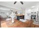Bright and open kitchen and living room area at 2322 Stroller Ave, Durham, NC 27705