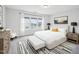 This spacious main bedroom offers neutral decor, natural light, and a decorative accent rug at 2613 Red Spruce Dr, Raleigh, NC 27616