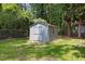 A storage shed for storing tools and equipment in the backyard at 308 Greenwood Dr, Durham, NC 27704