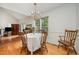 Bright dining area with hardwood floors and a chandelier at 313 Teresa Dr, Rolesville, NC 27571