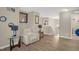 Comfortable seating area showing hardwood floors and view of stairwell at 326 Hope Valley Rd, Knightdale, NC 27545