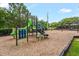 The community playground boasts modern play equipment, including slides, swings, and climbing structures, in a safe, enclosed area at 326 Hope Valley Rd, Knightdale, NC 27545