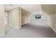 Finished basement with built-in shelving and media center is perfect for entertaining at 3324 Thomas Rd, Raleigh, NC 27607