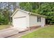 View of detached one-car garage with ample space and convenient access; a great addition to the property at 658 Hiawatha Pl, Burlington, NC 27217