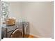 Modern laundry room featuring full size washer and dryer at 805 N Columbia St, Chapel Hill, NC 27516