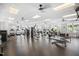 Spacious gym area with a variety of modern fitness equipment and plenty of natural light for a great workout experience at 8217 White Star Dr, Fuquay Varina, NC 27526