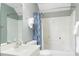 Bathroom with a tub/shower combination and light-colored vanity at 1003 Blackberry Ln, Durham, NC 27712