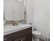 Bathroom featuring modern vanity and fixtures at 1009 Iredell St # D, Durham, NC 27705