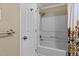 Clean bathroom with a shower and neutral tones offering a functional and comfortable space at 1033 Mills St, Raleigh, NC 27608