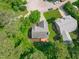 Aerial view of a home nestled among mature trees, featuring a well-maintained lawn and a serene, private setting at 113 Chestone Ct, Cary, NC 27513