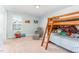 Bright ' bedroom with bunk beds, a chair, and playful decor at 124 Airlie Place Ln, Willow Springs, NC 27592