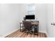 Office space with wood desk and a monitor at 124 Airlie Place Ln, Willow Springs, NC 27592