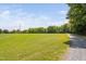 Expansive green field leading to a distant wooded area under a blue sky at 1909 Ira Rd, Efland, NC 27243