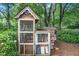 Cozy chicken coop nestled in a lush backyard, perfect for a sustainable lifestyle at 203 W Hill Dr, Cary, NC 27519