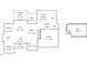 Detailed floor plan showcasing the layout of the home, including bedrooms, living area, and kitchen at 21 Boots Dr, Angier, NC 27501