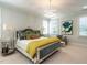 Comfortable main bedroom with decorative pillows, a side table, and bright natural lighting at 2125 Pine Dr, Raleigh, NC 27608