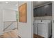Convenient laundry room with modern washer and dryer units at 222 Faith Avenue, Sanford, NC 27330