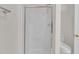 This bathroom showcases a glass-enclosed shower and a modern toilet at 3101 Sawyers Mill Dr, Apex, NC 27539