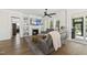 Inviting living room with fireplace, built-in shelving, and comfortable seating at 3829 Sleepy Brook Ln, Apex, NC 27539