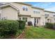 Backyard features a small patio with room for outdoor seating and a lawn at 4826 Sir Duncan Way, Raleigh, NC 27612