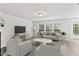 Bright living room featuring neutral decor, a TV, and lots of light at 518 Emerald Downs Rd, Cary, NC 27519