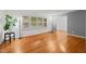 Inviting living room featuring hardwood floors, natural light, and a comfortable atmosphere at 5523 Newberry Dr, Raleigh, NC 27609