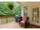 Inviting deck area with grill, chair, and beautiful wooded view, perfect for entertaining at 92 Summer Dawn, Pittsboro, NC 27312