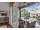 Outdoor living space with patio furniture and views of the backyard at 9302 Nellman Ln, Raleigh, NC 27617