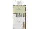 Floor plan featuring a garage, flex room, bathroom, and patio layout at 1005 Lathrop Ln, Apex, NC 27523